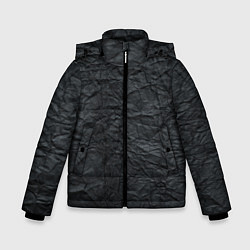 Куртка зимняя для мальчика Черная Бумага, цвет: 3D-черный
