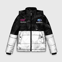 Куртка зимняя для мальчика SUBARU WRX STI спина Z, цвет: 3D-светло-серый