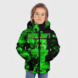 Куртка зимняя для мальчика Minecraft, цвет: 3D-черный — фото 2
