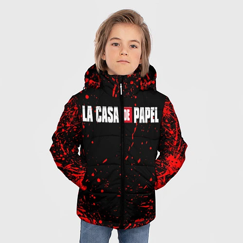 Зимняя куртка для мальчика La Casa de Papel спина Z / 3D-Красный – фото 3