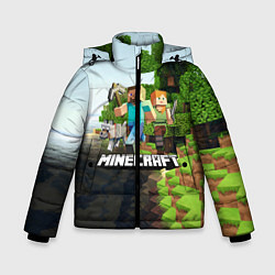 Куртка зимняя для мальчика Minecraft, цвет: 3D-светло-серый
