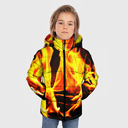 Куртка зимняя для мальчика В ОГНЕ, цвет: 3D-черный — фото 2