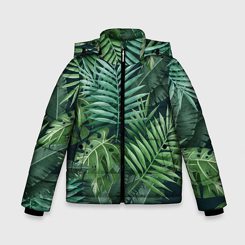 Зимняя куртка для мальчика Тропики / 3D-Черный – фото 1