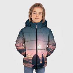 Куртка зимняя для мальчика Девушка свечение волшебство, цвет: 3D-черный — фото 2