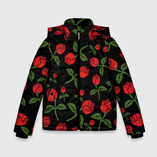 Зимняя куртка для мальчика Roses Art / 3D-Черный – фото 1
