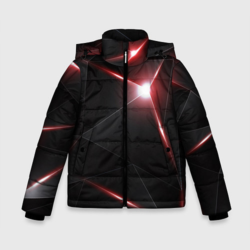 Зимняя куртка для мальчика 3D свечение / 3D-Черный – фото 1