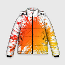 Куртка зимняя для мальчика Клякса, цвет: 3D-черный
