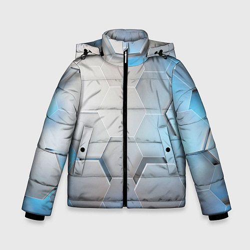 Зимняя куртка для мальчика 3D соты / 3D-Черный – фото 1