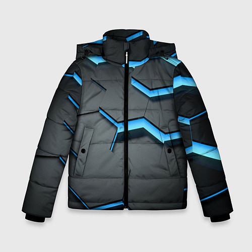 Зимняя куртка для мальчика 3D Плиты / 3D-Черный – фото 1