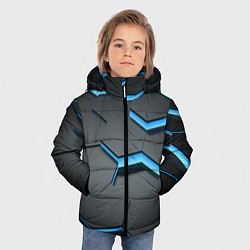 Куртка зимняя для мальчика 3D Плиты, цвет: 3D-черный — фото 2
