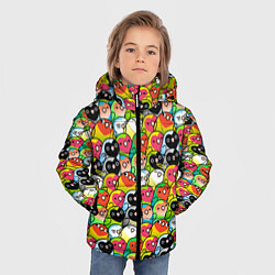 Куртка зимняя для мальчика Папуги, цвет: 3D-черный — фото 2