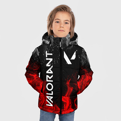 Зимняя куртка для мальчика VALORANT ВАЛОРАНТ / 3D-Красный – фото 3