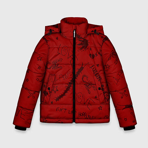 Зимняя куртка для мальчика LIL PEEP ЛИЛ ПИП / 3D-Черный – фото 1