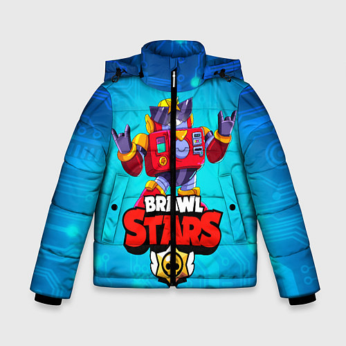 Зимняя куртка для мальчика Вольт - Brawl Stars / 3D-Черный – фото 1