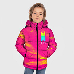 Куртка зимняя для мальчика BTS БТС, цвет: 3D-черный — фото 2