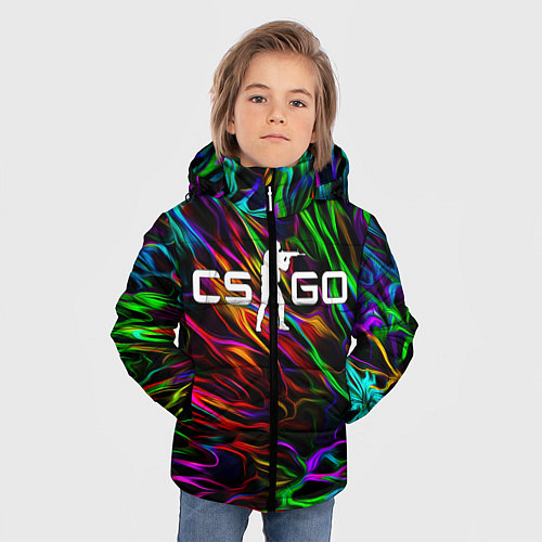 Зимняя куртка для мальчика CS GO КС ГО / 3D-Светло-серый – фото 3