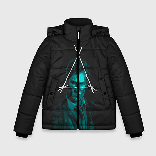 Зимняя куртка для мальчика Настоящий детектив / 3D-Черный – фото 1