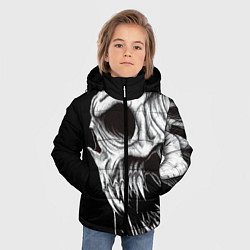 Куртка зимняя для мальчика Череп Z, цвет: 3D-черный — фото 2