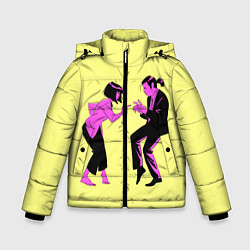 Куртка зимняя для мальчика Криминальное чтиво, цвет: 3D-светло-серый