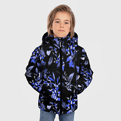 Куртка зимняя для мальчика Ночные цветы, цвет: 3D-черный — фото 2