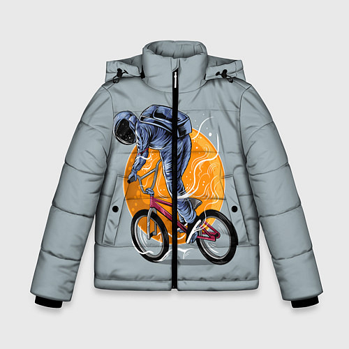 Зимняя куртка для мальчика Космический велосипедист Z / 3D-Черный – фото 1