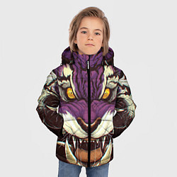 Куртка зимняя для мальчика Маска тигра Ханья, цвет: 3D-светло-серый — фото 2