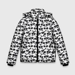 Куртка зимняя для мальчика ПАНДЫ, цвет: 3D-черный