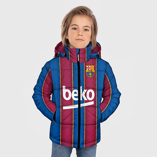 Зимняя куртка для мальчика FC Barcelona 2021 / 3D-Красный – фото 3