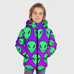 Куртка зимняя для мальчика ALIENS, цвет: 3D-черный — фото 2