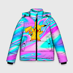 Куртка зимняя для мальчика Пикачу, цвет: 3D-светло-серый
