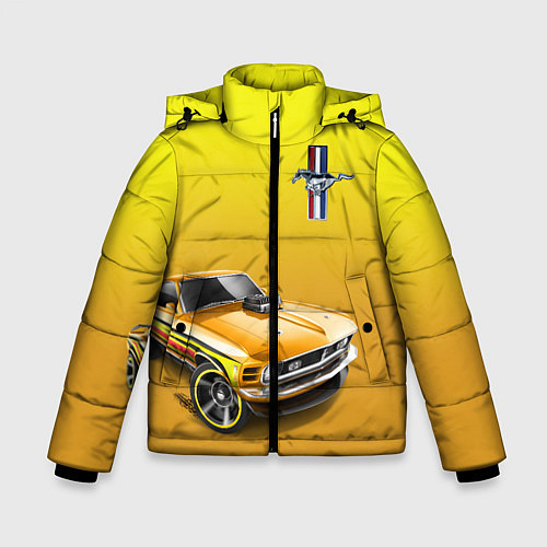 Зимняя куртка для мальчика Ford mustang - motorsport / 3D-Черный – фото 1