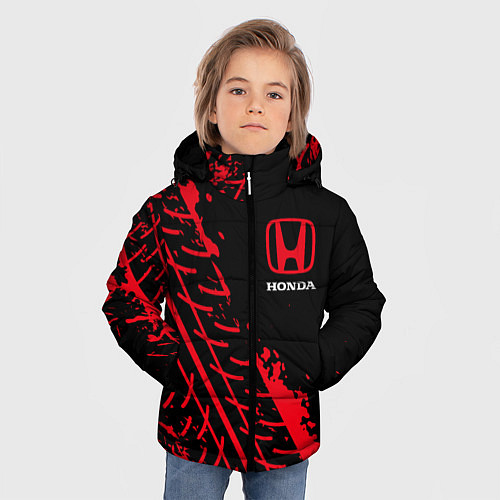 Зимняя куртка для мальчика HONDA ХОНДА / 3D-Красный – фото 3