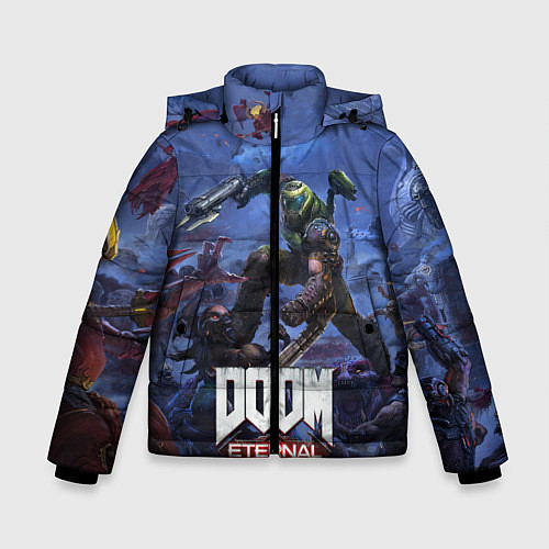 Зимняя куртка для мальчика Doom Eternal The Ancient Gods / 3D-Черный – фото 1