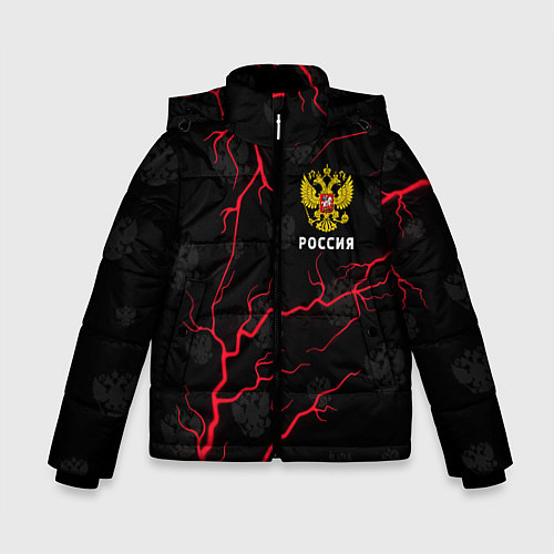 Зимняя куртка для мальчика РОССИЯ RUSSIA / 3D-Черный – фото 1