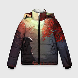 Куртка зимняя для мальчика Самурай, цвет: 3D-светло-серый