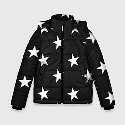 Куртка зимняя для мальчика Звёзды, цвет: 3D-черный