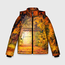 Куртка зимняя для мальчика Что такое осень - это небо, цвет: 3D-красный