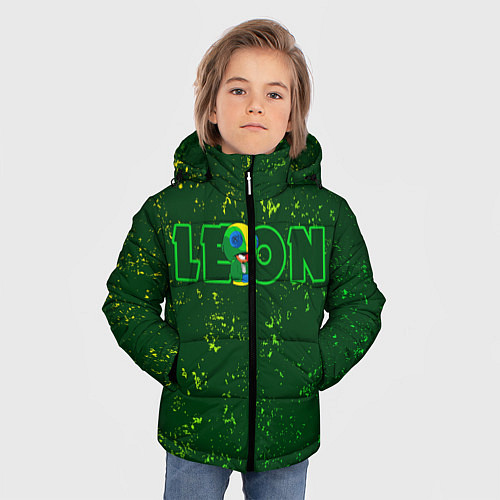 Зимняя куртка для мальчика BRAWL STARS LEON ЛЕОН / 3D-Красный – фото 3