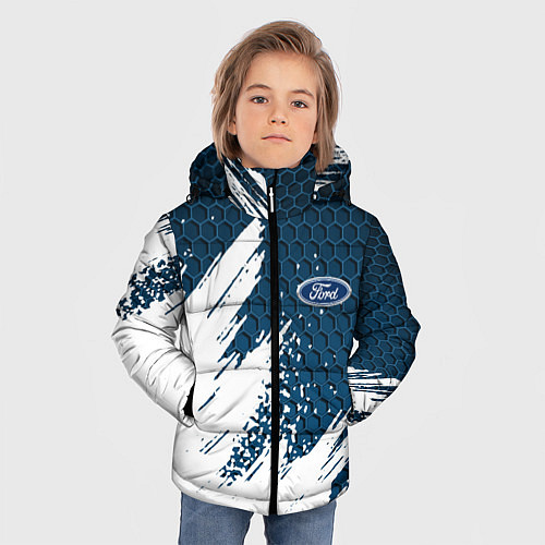 Зимняя куртка для мальчика FORD / 3D-Светло-серый – фото 3