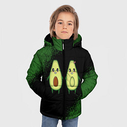 Куртка зимняя для мальчика Авокадо, цвет: 3D-черный — фото 2
