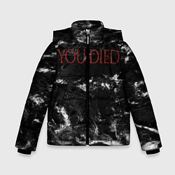 Куртка зимняя для мальчика YOU DIED, цвет: 3D-черный