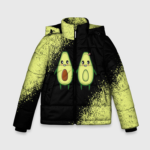 Зимняя куртка для мальчика Авокадо / 3D-Черный – фото 1
