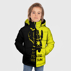 Куртка зимняя для мальчика Praise the sun, цвет: 3D-черный — фото 2
