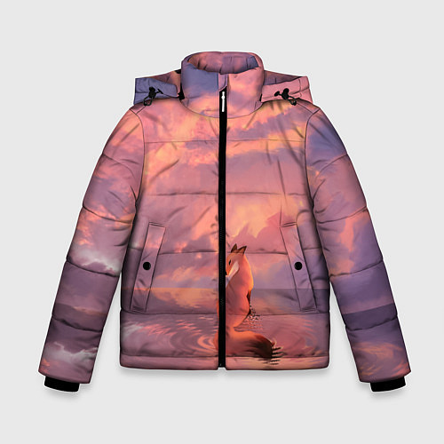 Зимняя куртка для мальчика Лиса и небеса 2 / 3D-Черный – фото 1