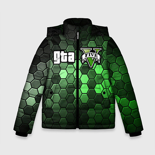 Зимняя куртка для мальчика GTA 5 ГТА 5 / 3D-Черный – фото 1