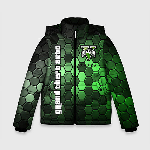 Зимняя куртка для мальчика GTA 5 ГТА 5 / 3D-Черный – фото 1