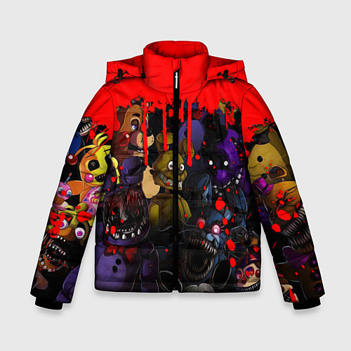Зимняя куртка для мальчика Five Nights At Freddys / 3D-Черный – фото 1