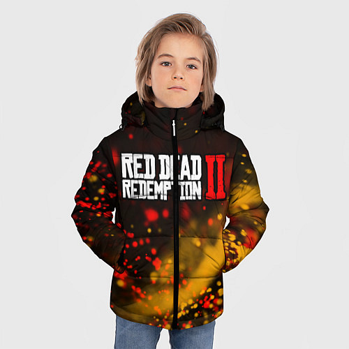 Зимняя куртка для мальчика RED DEAD REDEMPTION 2 / 3D-Красный – фото 3