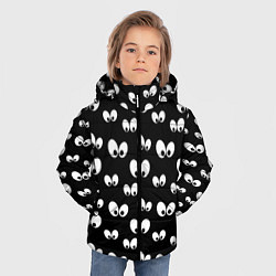 Куртка зимняя для мальчика Глазки в темноте, цвет: 3D-светло-серый — фото 2
