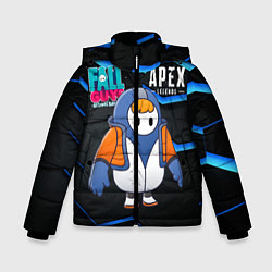 Куртка зимняя для мальчика Fall Guys Apex Legends, цвет: 3D-черный